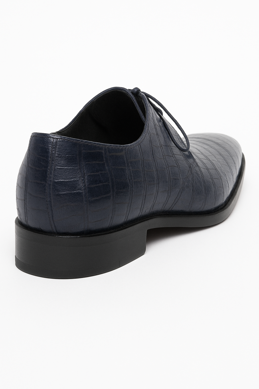 Los Altos Caiman Belly Derby Shoes Faded Navy