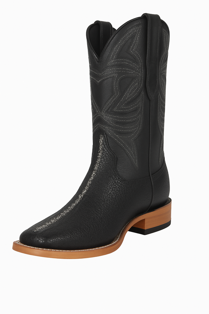 Los Altos Boots Rowstone Stingray and Deer Black