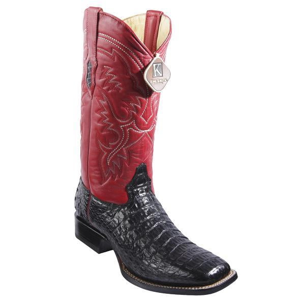 King Exotic Handmade Caiman Boots Black