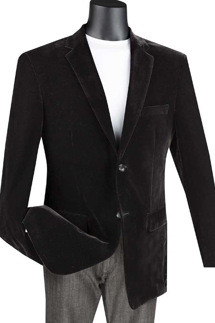 Black Velvet Modern Fit Men's Blazer