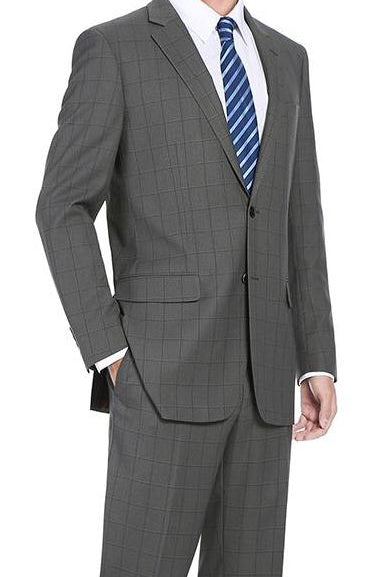 Trevi Windowpane 2-Piece Suit in Gray