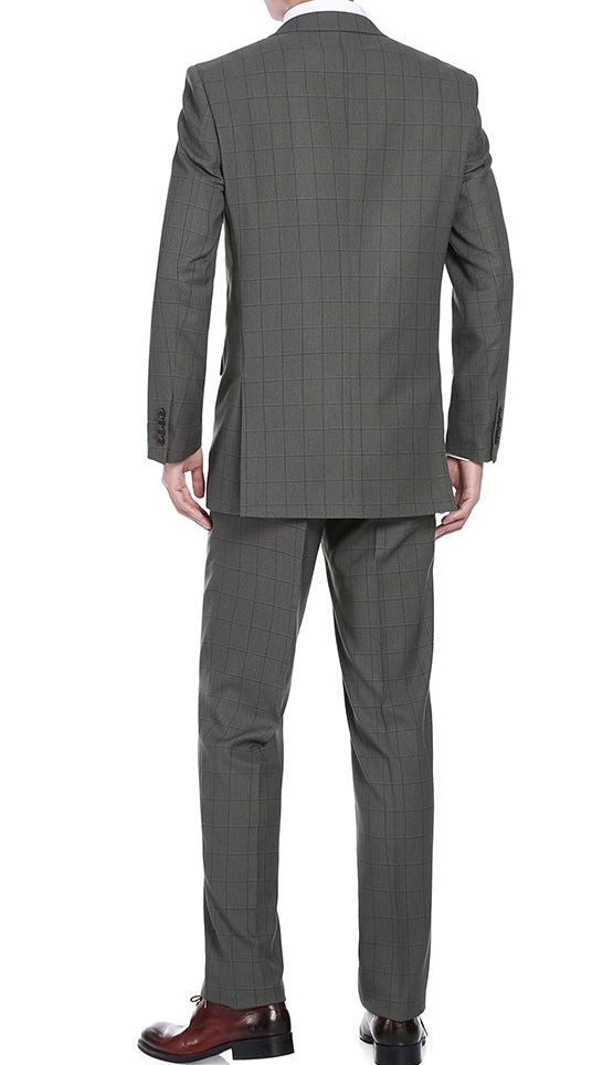 Trevi Windowpane 2-Piece Suit in Gray