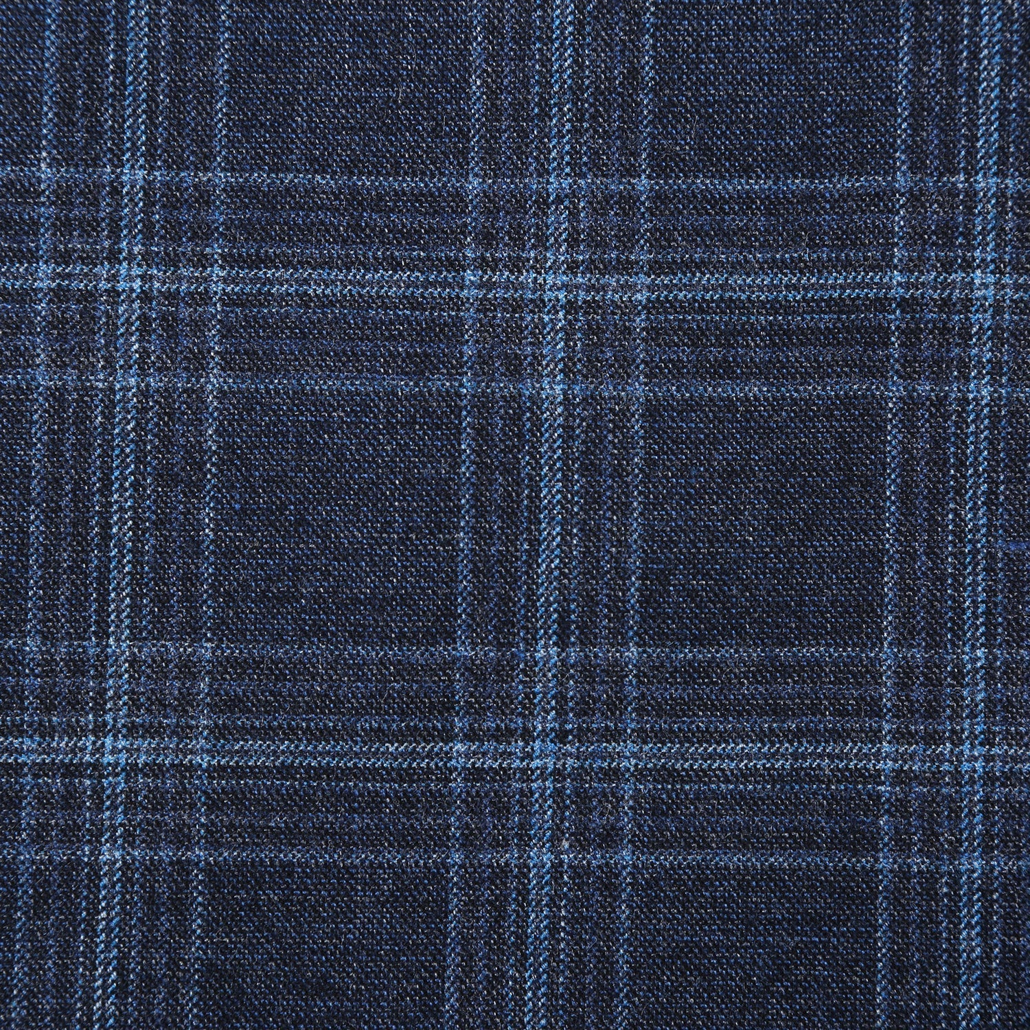 Men's Slim Fit Wool Stretch Checked Suit by Renoir