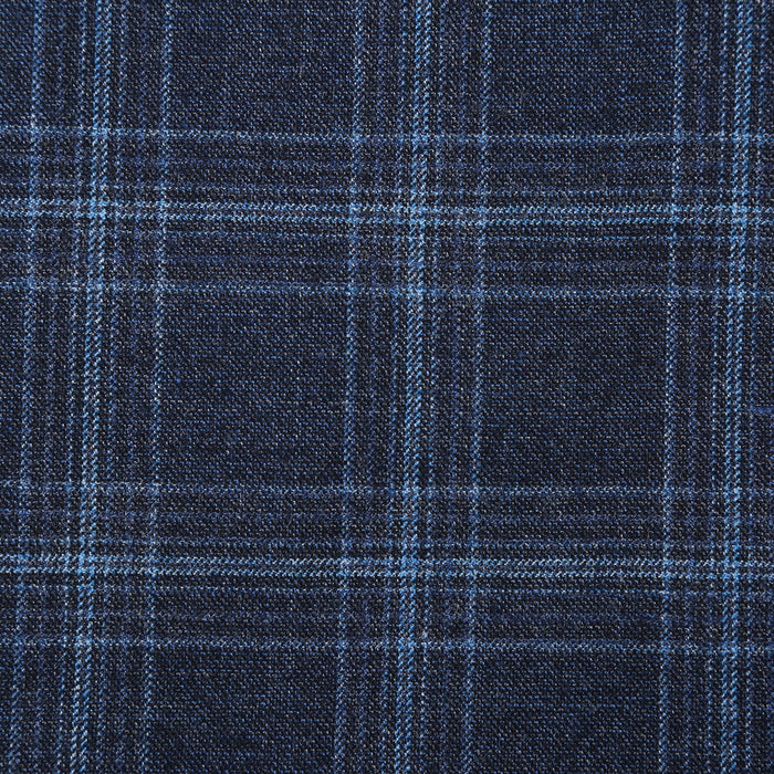 Men's Slim Fit Wool Stretch Checked Suit by Renoir