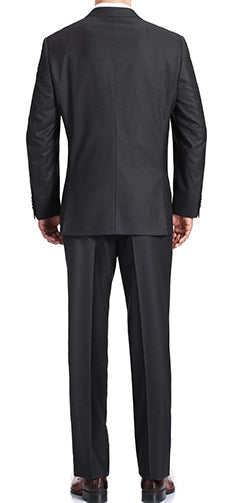 Charcoal Wool Regular Fit 2-Piece Suit