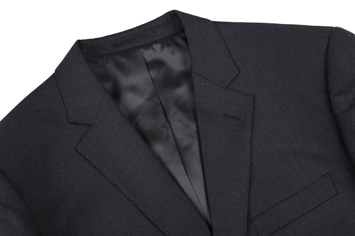 Charcoal Wool Regular Fit 2-Piece Suit