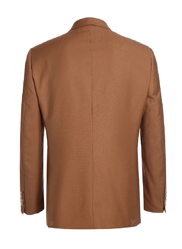 Brown Slim Fit Notch Lapel 2-Piece Suit