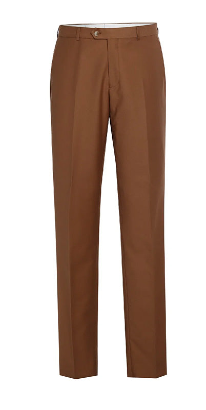 Brown Slim Fit Notch Lapel 2-Piece Suit