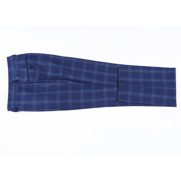 Classic Fit Wool Checked Suit for Men