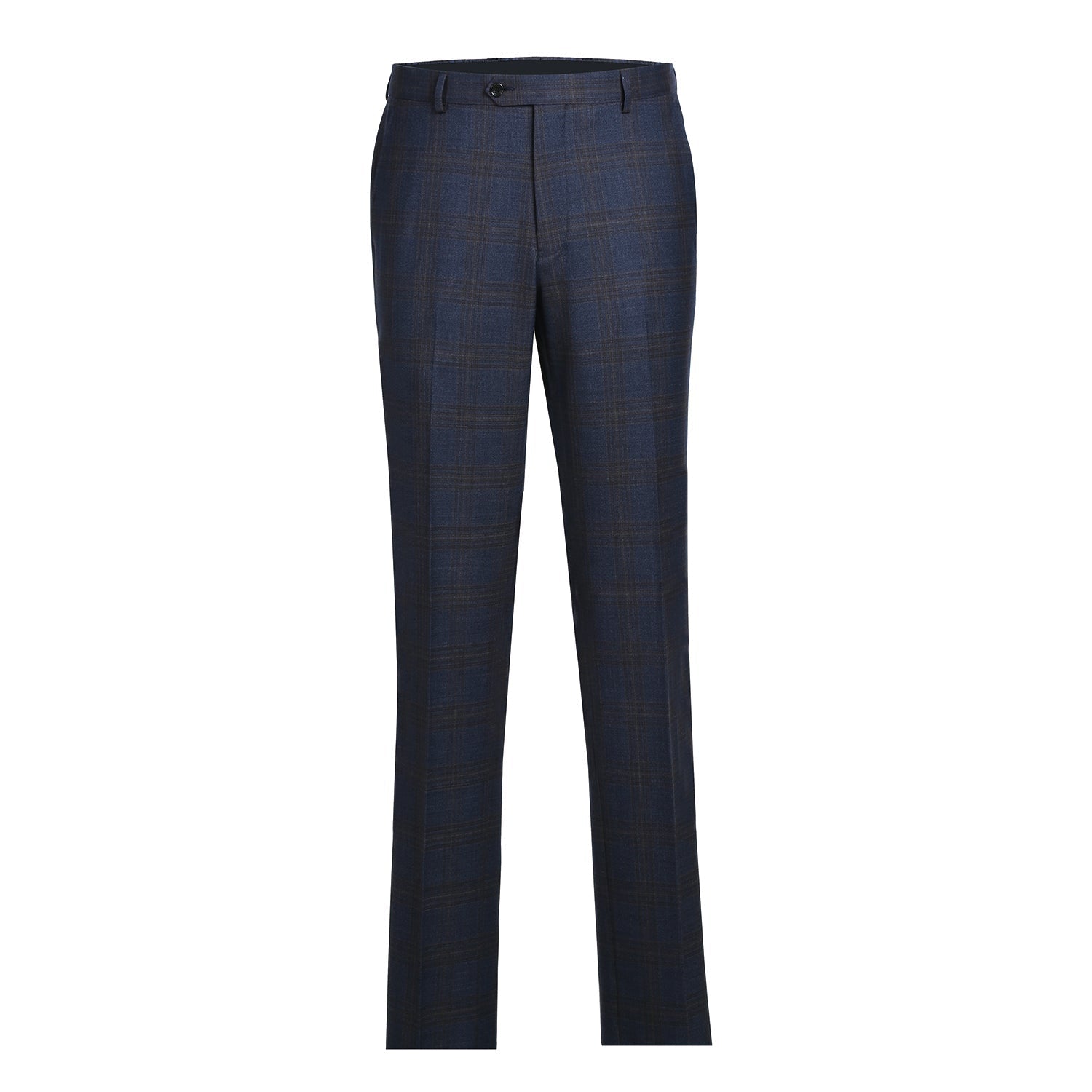 3-Piece Wool Stretch Checked Suit by Renoir