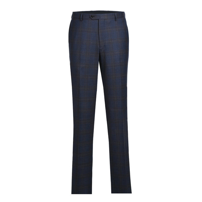 3-Piece Wool Stretch Checked Suit by Renoir