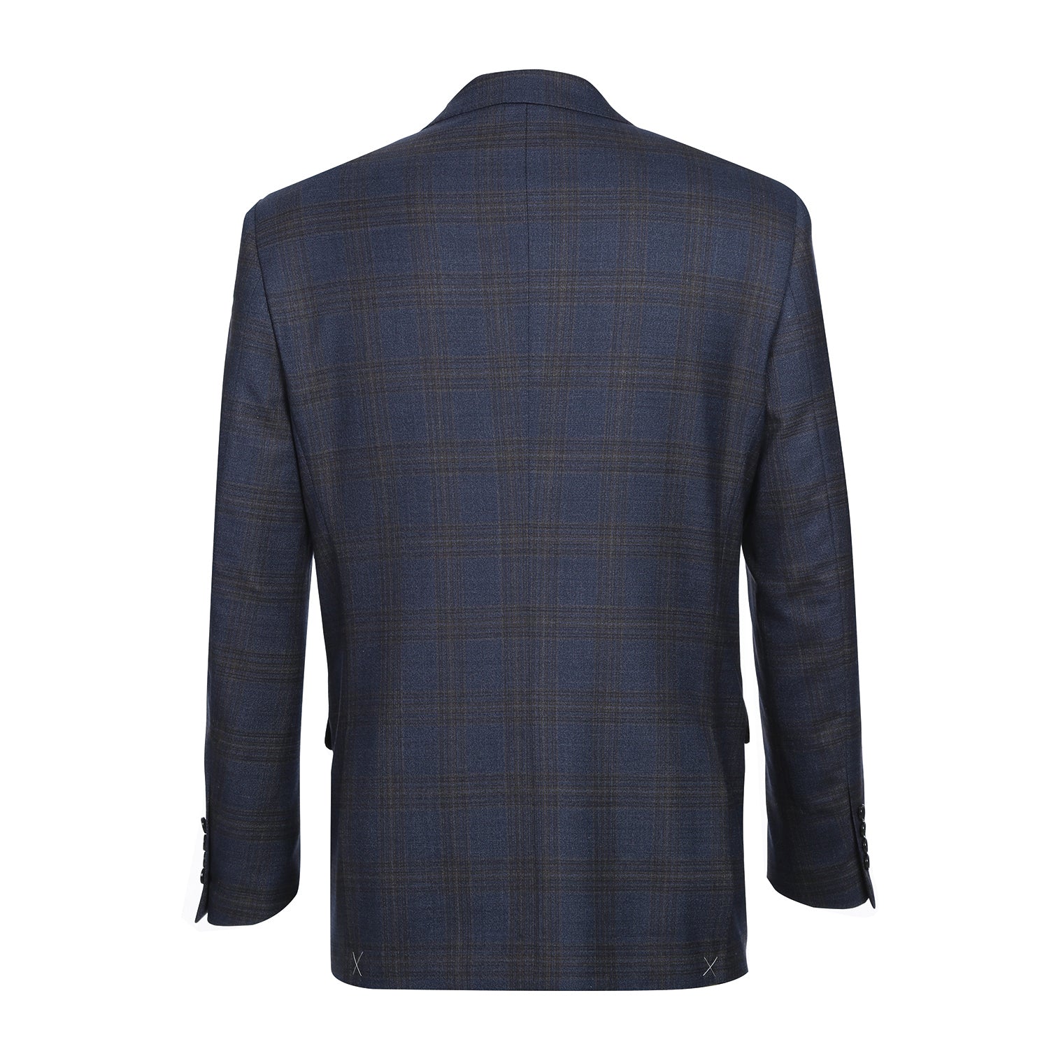 3-Piece Wool Stretch Checked Suit by Renoir