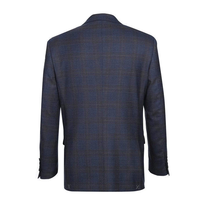 3-Piece Wool Stretch Checked Suit by Renoir