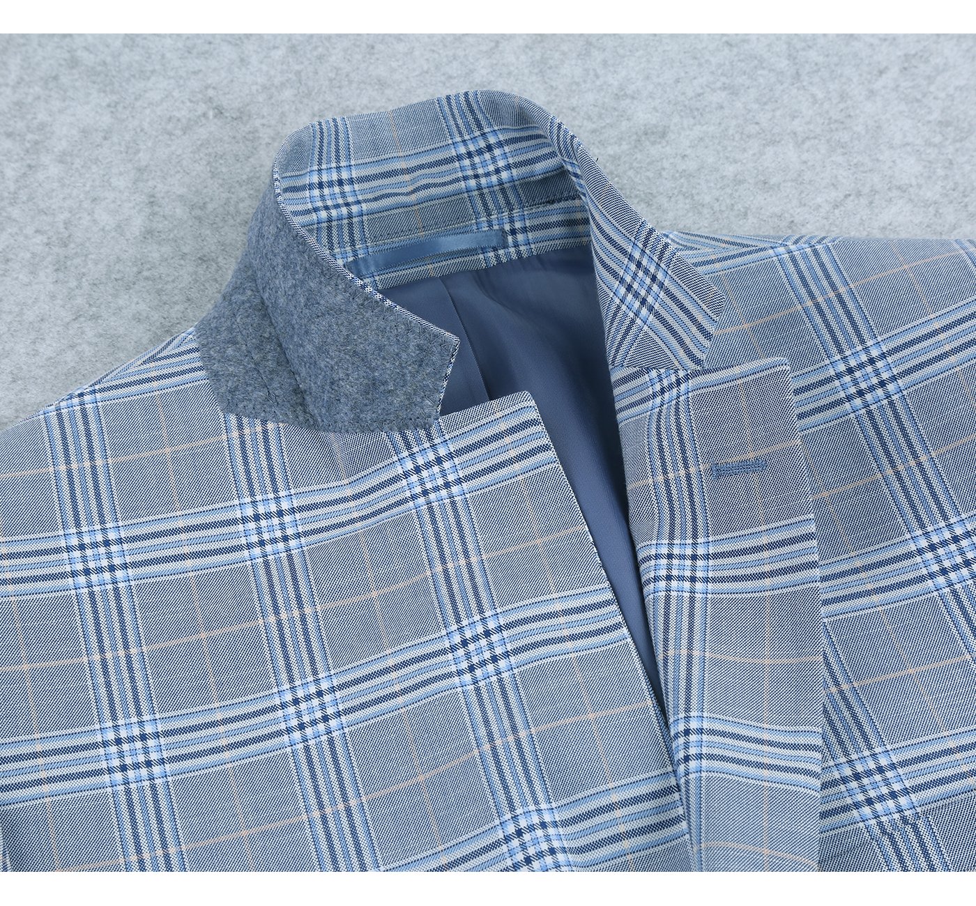 Slim Fit Stretch Windowpane Suit by Renoir