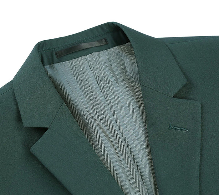 Classic 2 Piece Green Suit with 2 Buttons