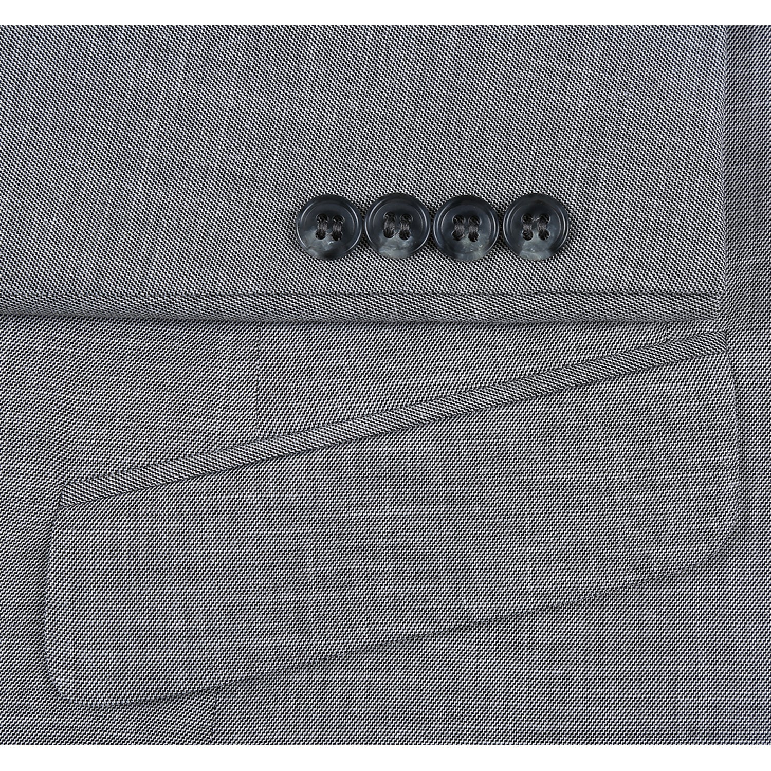 Men's Slim Fit Gray Suit with Notch Lapels
