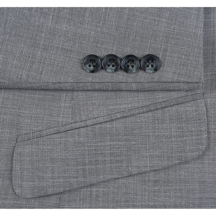 Men's Slim Fit Gray Suit with Notch Lapels