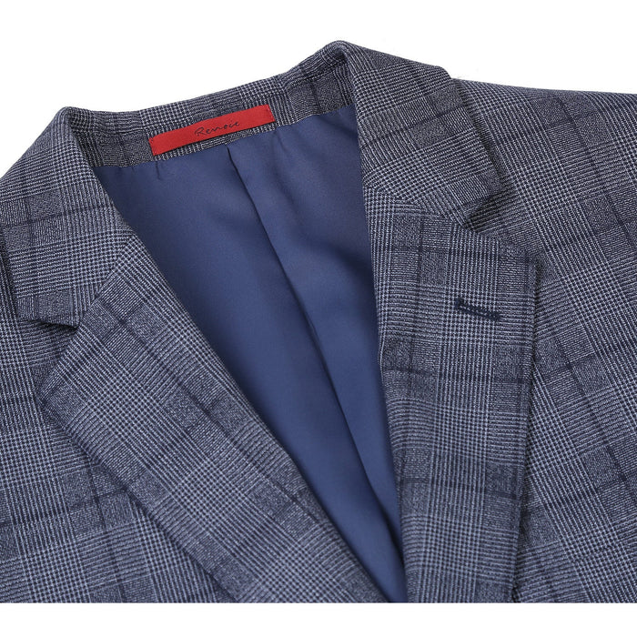 Men's Classic Fit Checked Suit by Renoir