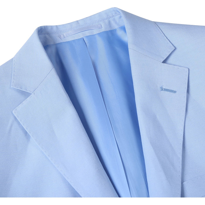 Slim Fit Checked Linen Suit for Men by Renoir