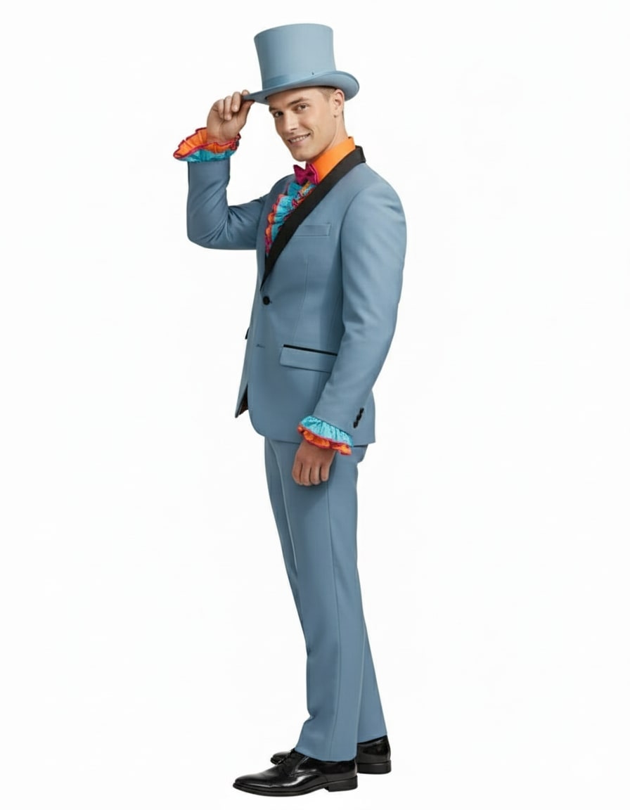 Dumb and Dumber Blue Tuxedo Costume & Hat