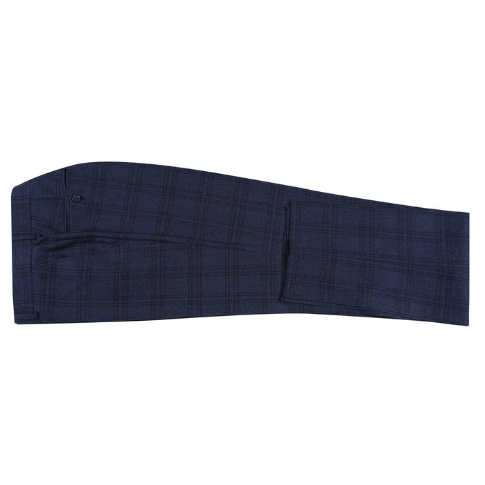Men's Slim Fit Stretch Checked Suit by Renoir