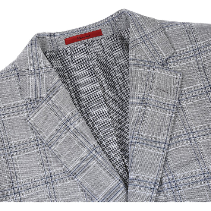 Men's Classic Fit Checked Suit by Renoir