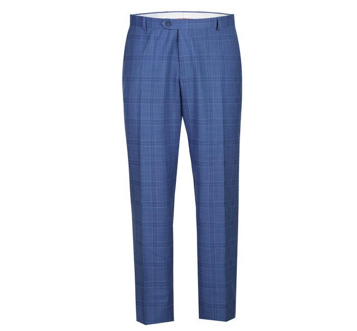 Men's Slim Fit Windowpane 2-Piece Stretch Suit