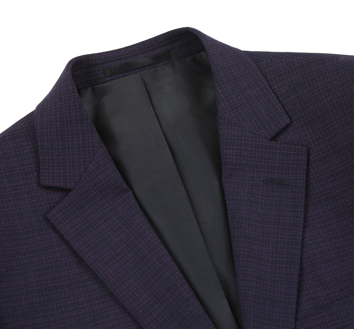 Classic Fit Single Breasted Micro Check Suit