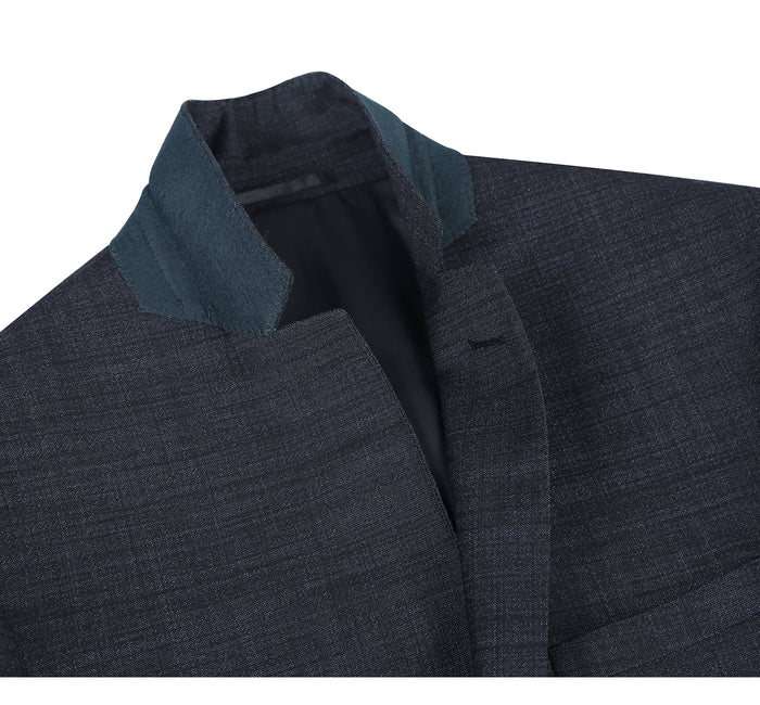 Men's Slim Fit Wool Blend Two Piece Suit