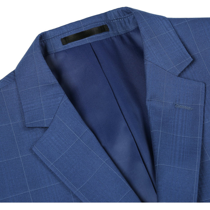 Men's Slim Fit 2-Piece Check Dress Suit