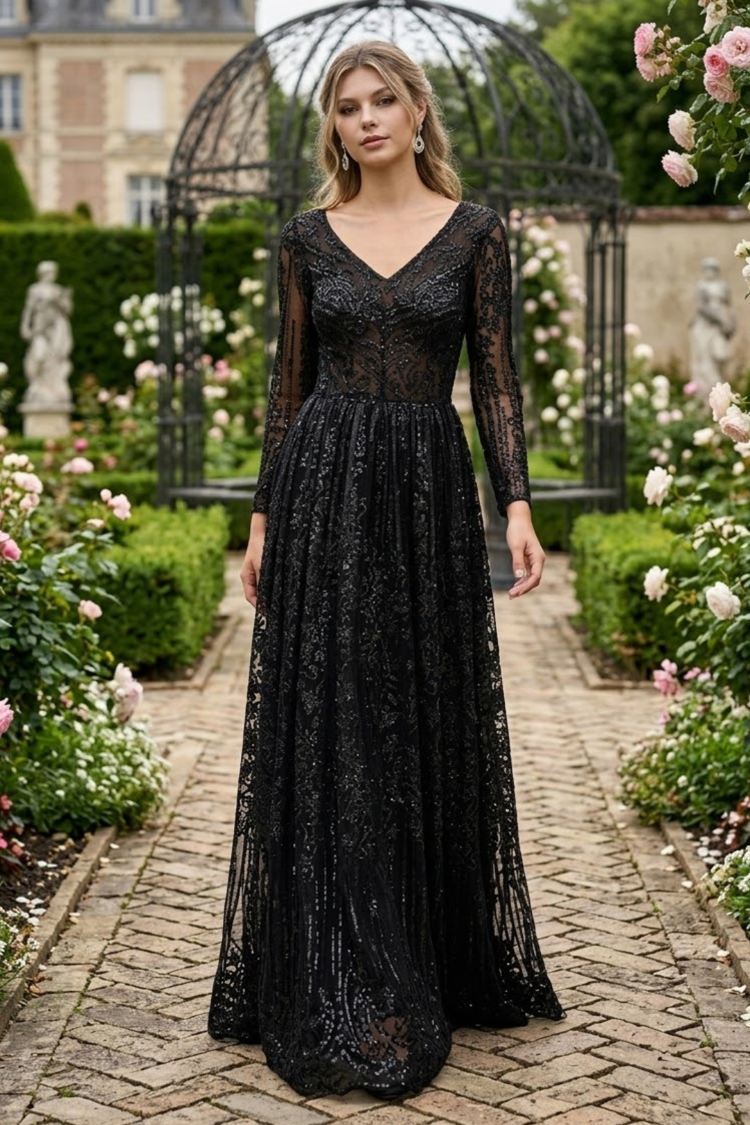 Plus Size Long Evening Gown Maxi Formal Dress for Women