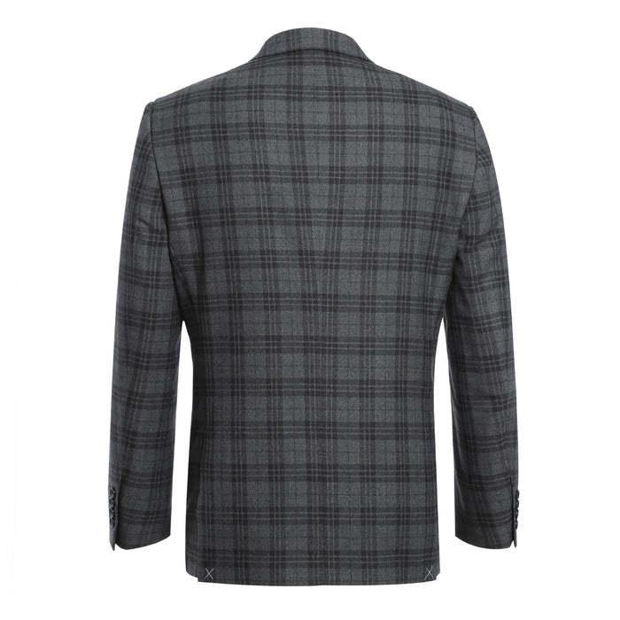 294-15 Men's Slim Fit Checked Suit by Renoir