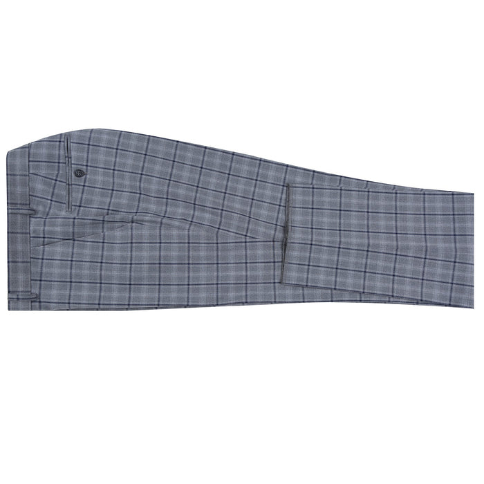 Men's Slim Fit Stretch Checked Suit by Renoir