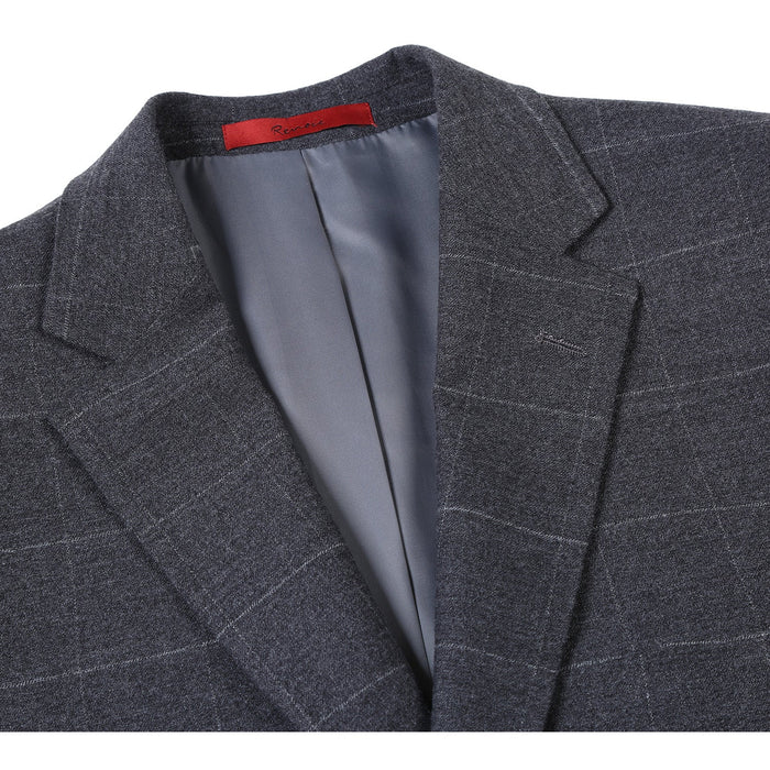 Men's Slim Fit Checked Suit by Renoir