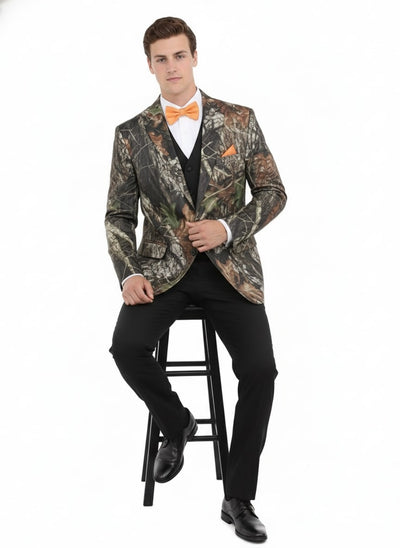 Men's Camo Sport Jacket - Green & Brown Blazer