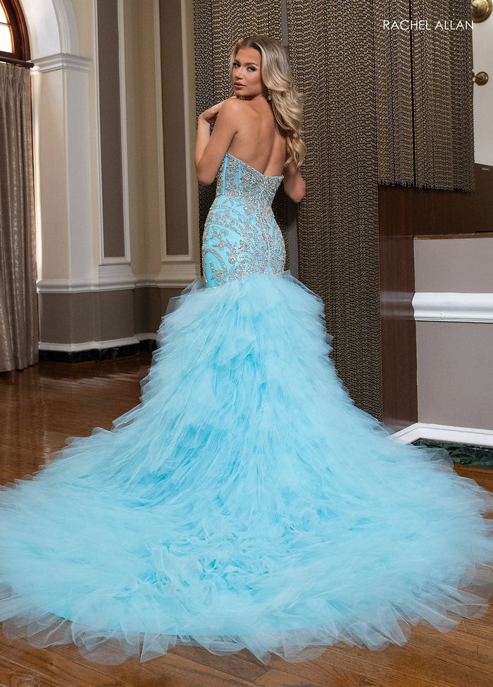 Rachel Allan 50346 Strapless Ruffled Mermaid Dress