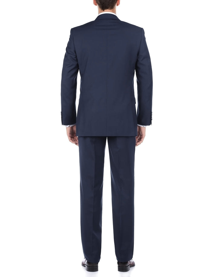 100% Virgin Wool Regular Fit Blue Suit (Limited Sizes)
