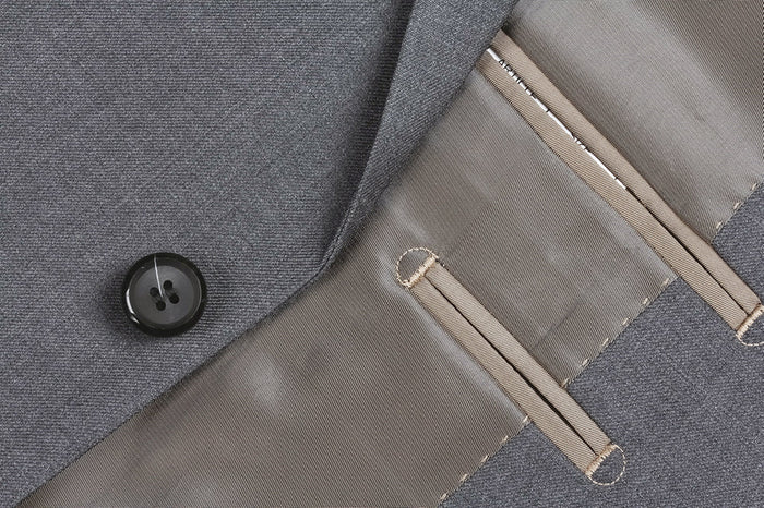 Bevagna Gray Wool Regular Fit 2 Piece Suit