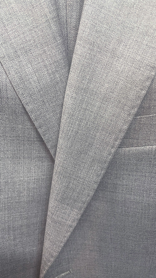 Bevagna Light Gray Wool Pick Stitched Suit