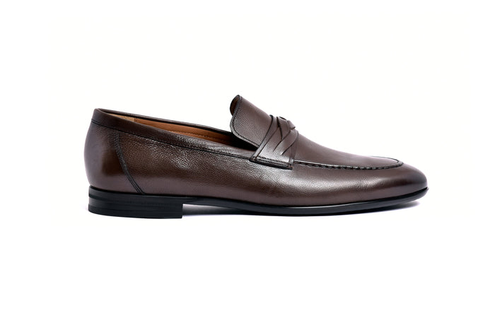 C161-5532 Deer skin Loafer- Brown
