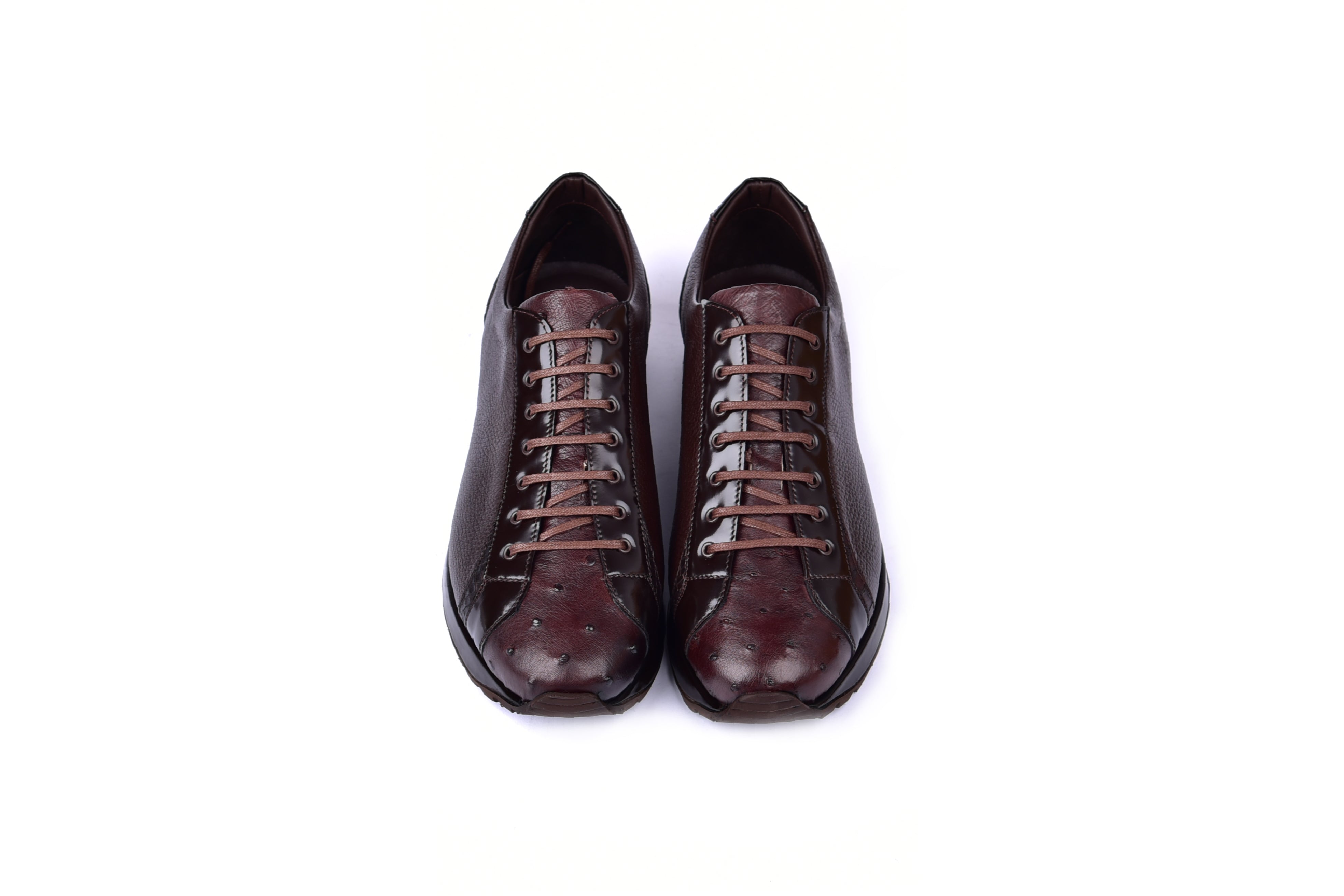 C0013043-5581 Genuine Ostrich Fashion Sneaker-Brown