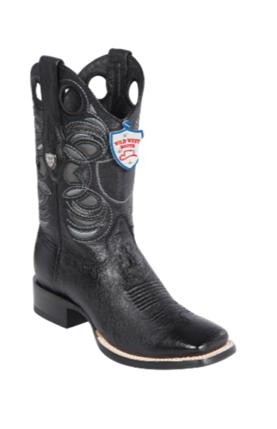 Wild West Ostrich Panza Square Toe Boots