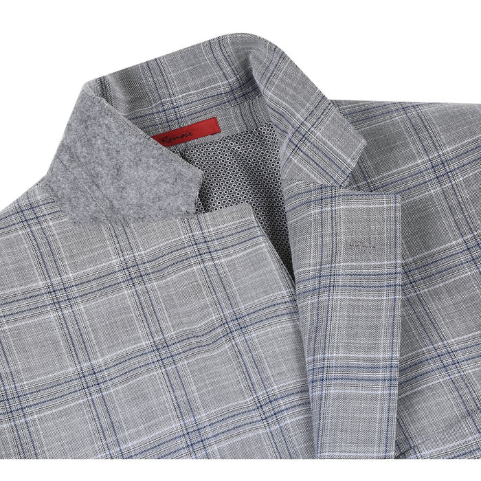 Men's Classic Fit Checked Suit by Renoir