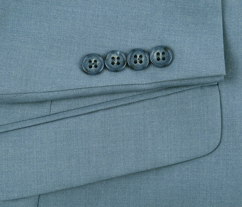 Light Blue Slim Fit 2 Piece Suit by Renoir
