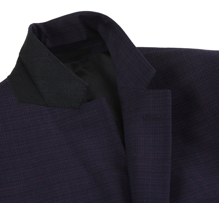 Classic Fit Single Breasted Micro Check Suit
