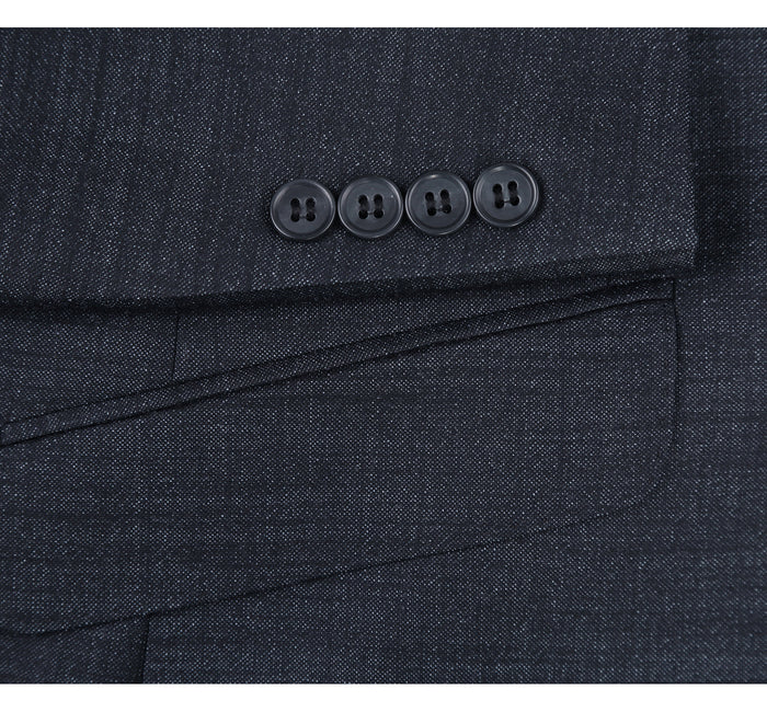 Men's Slim Fit Wool Blend Two Piece Suit