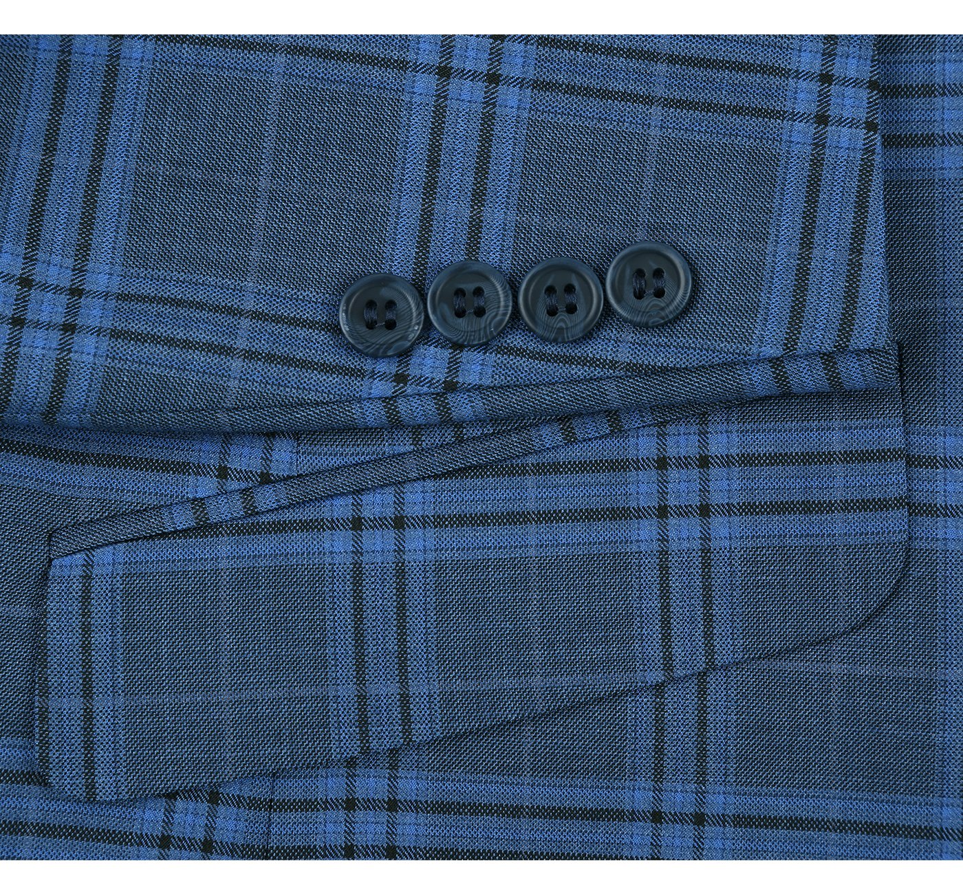 Men's Slim Fit Windowpane Stretch Suit by Renoir