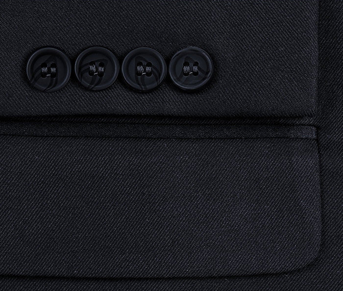 Classic 2 Piece Suit, 2 Buttons, Regular Fit, Dark Navy
