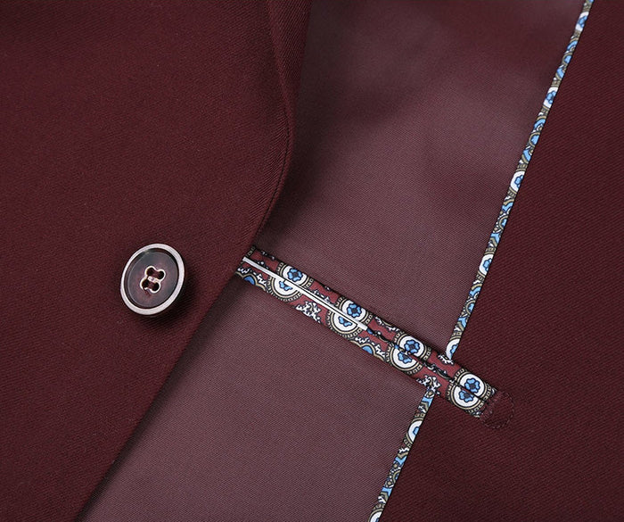 Classic Burgundy 2-Piece Suit by Vanderbilt Collection