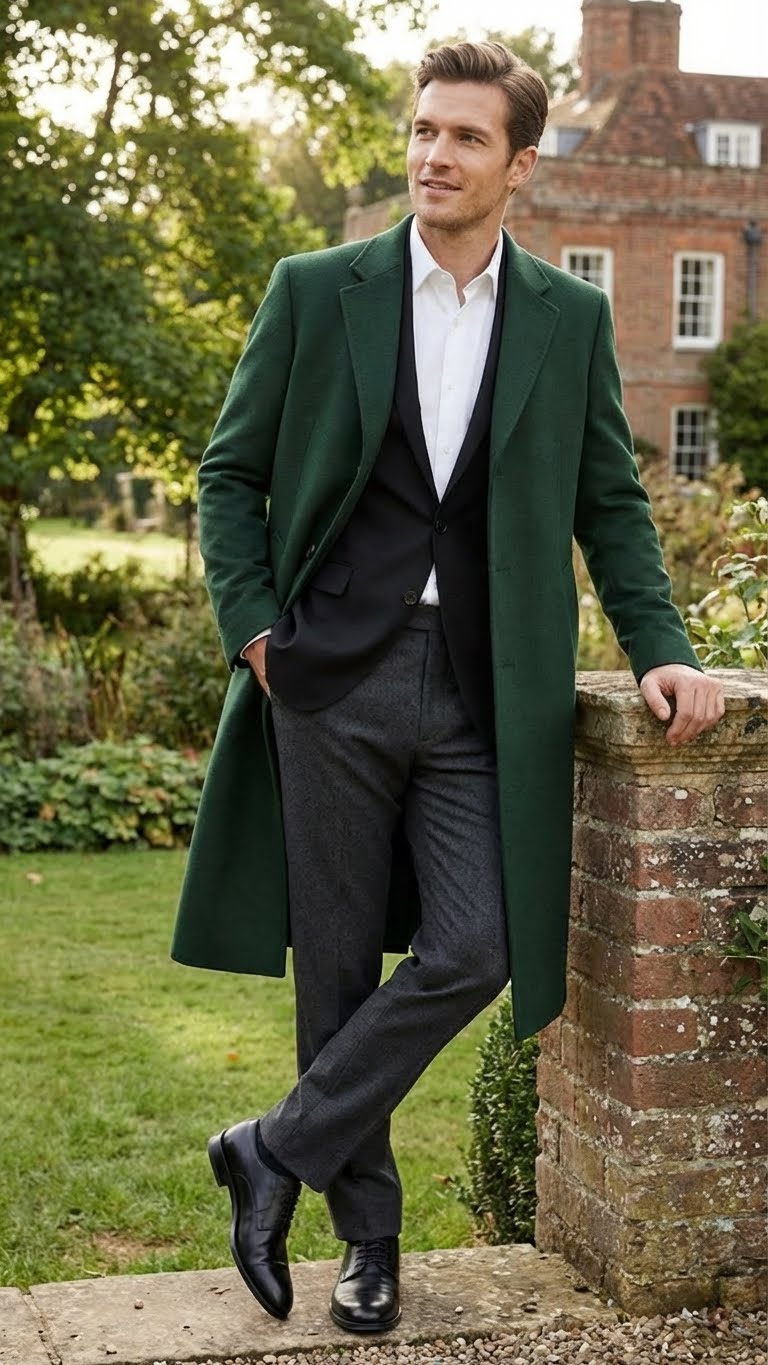 Mens Hunter Green Full-Length Wool Overcoat Classic Winter Dress Coat for Formal and Casual Wear Topcoat Mens Wintercoat Hunter Green / Coat Size Mens Hunter Green Full-Length Wool Overcoat Classic Winter Dress Coat for Formal and Casual Wear Topcoat Mens Wintercoat Hunter Green / Coat Size